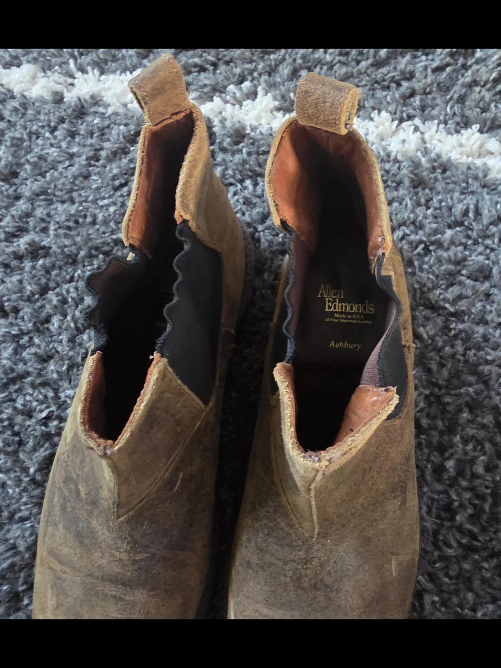 Allen Edmonds Ashbury Men’s 13 B Brown Distressed Leather Ankle Chukka Boots